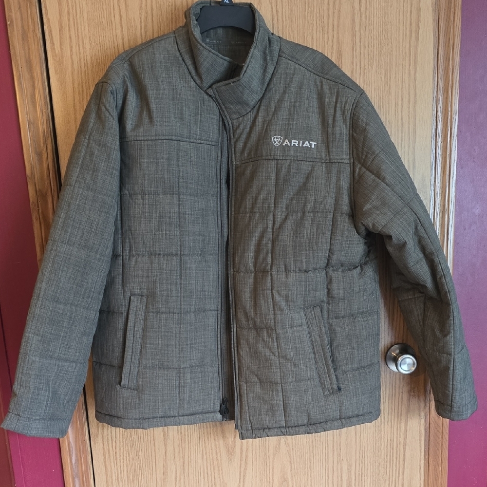 Ariat Green Puffer Jacket with Insulated Design